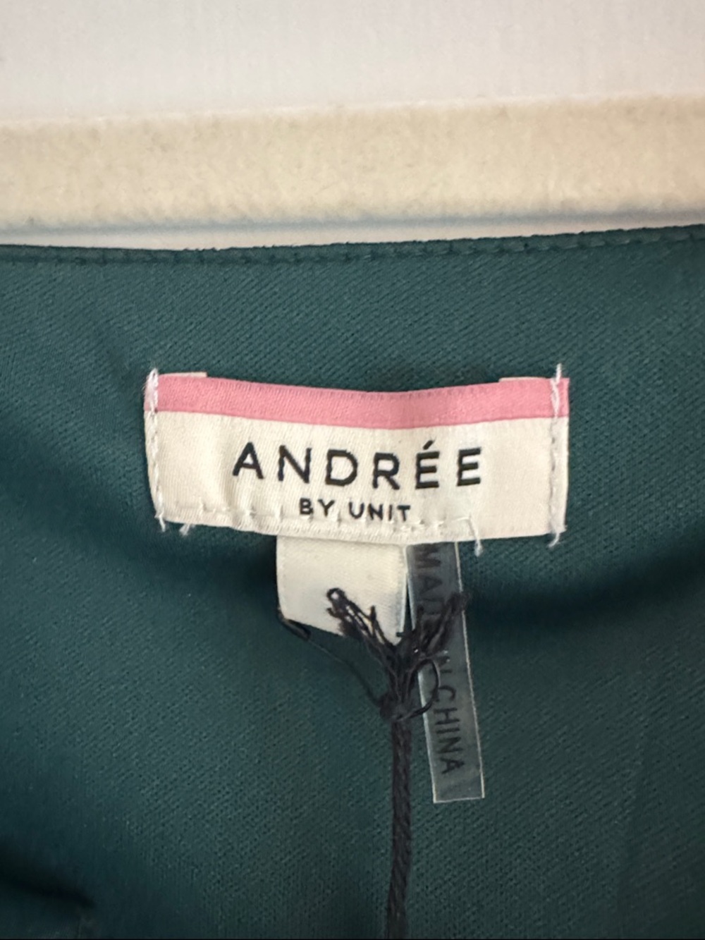 ANDREE BY UNIT Deep Teal Green Long Sleeve Wrap Dress - Picture 2 of 3